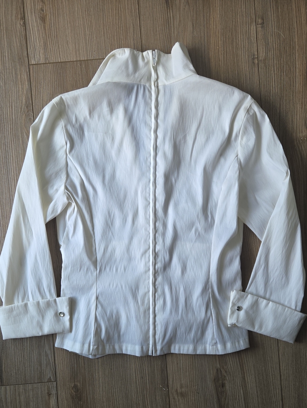 Tadashi Collection Ivory Stretch Taffeta Blouse - Picture 2 of 7